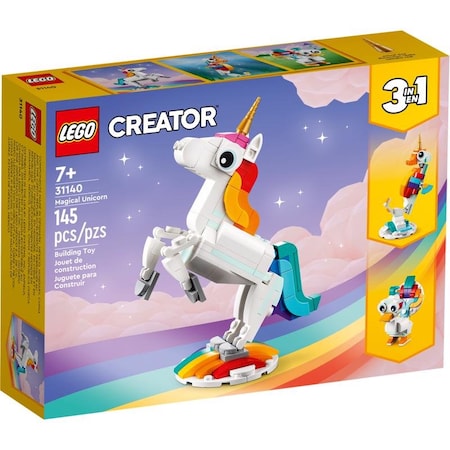 Lego 3in1 Unicorn Creator Building Set, Multicolored, 145 pc 31140